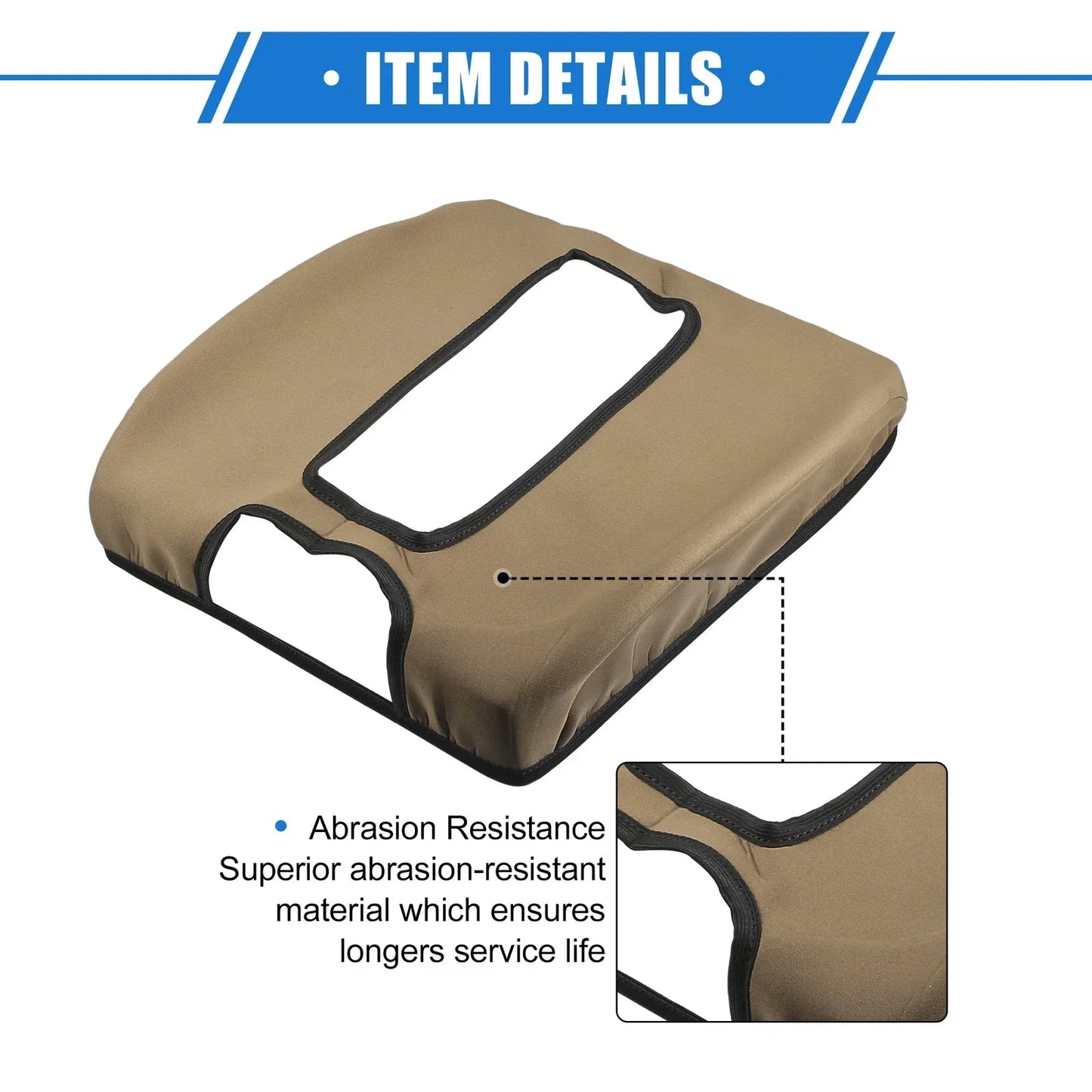 Armrest Protector Cover Pad for GMC Sierra 2014-2017 Deep Brown