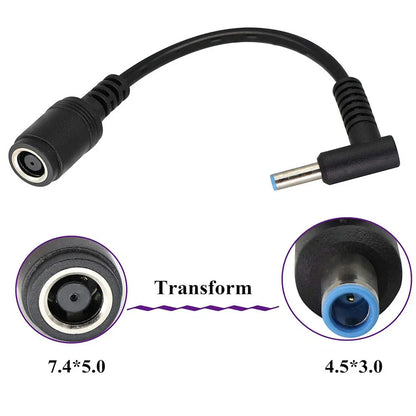 10 x DC Power Charger Adapter Cable Tip 7.4mm-4.5mm for HP Laptops