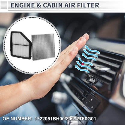 Engine Cabin Air Filter Combo for Honda HR-V 1.8L (2016-2022)