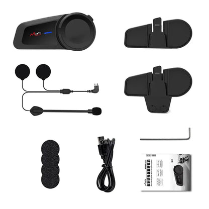 1000M Motorcycle Interphone Helmet for 6 Riders Talking FM Radio
