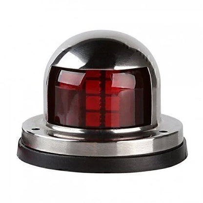 LED Bow Navigation Light for Yacht Marine Boat - Universal Red Stainless Steel