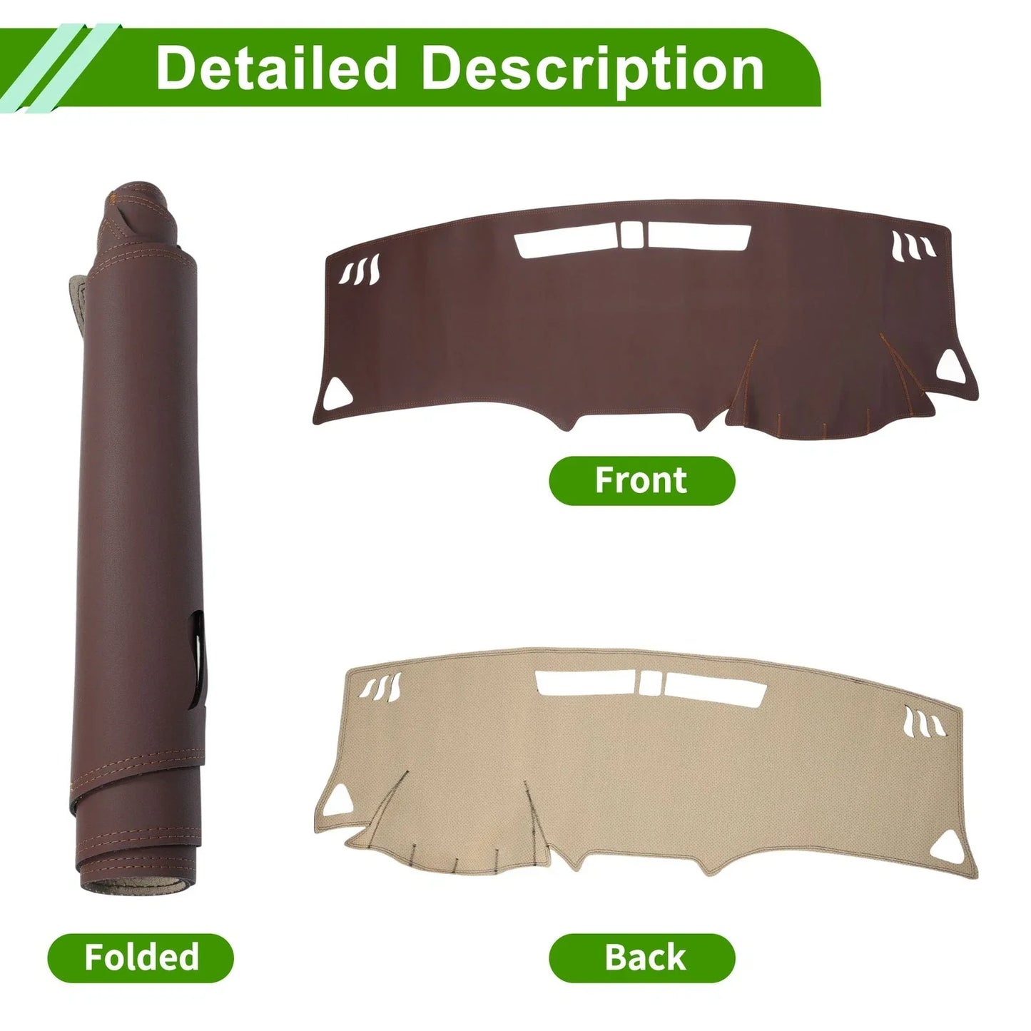 Dashboard Cover Mat for Chevrolet Equinox 2018-2019 Brown
