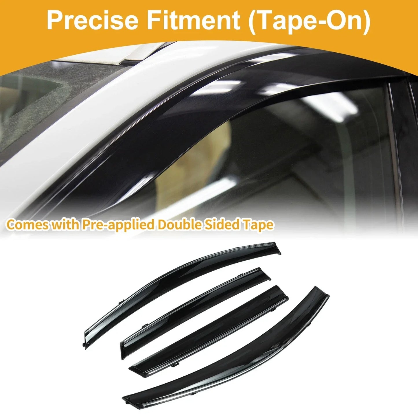 Window Deflectors for Hyundai Accent Hatchback 2012-2017 Side Vent Visors