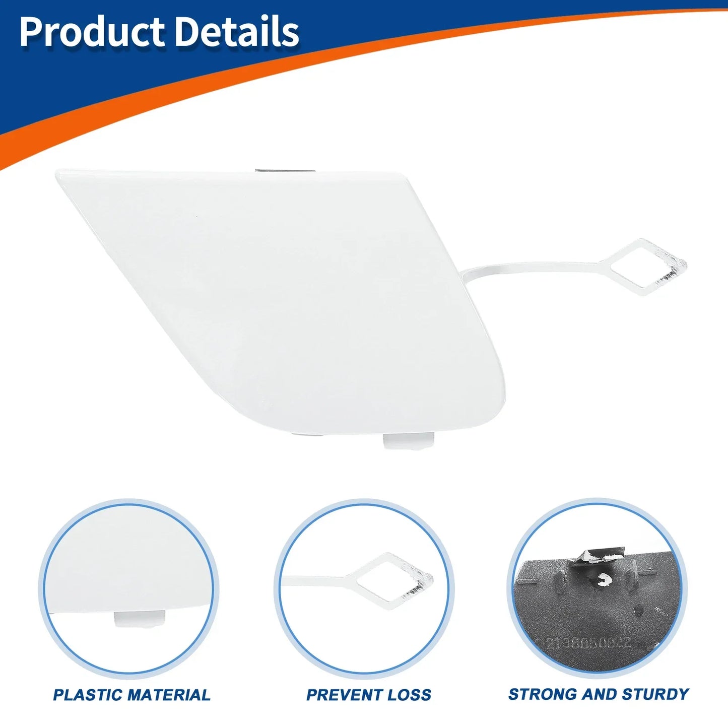 Rear Tow Hook Cover for Mercedes-Benz E-Class W213 (2017-2023) White