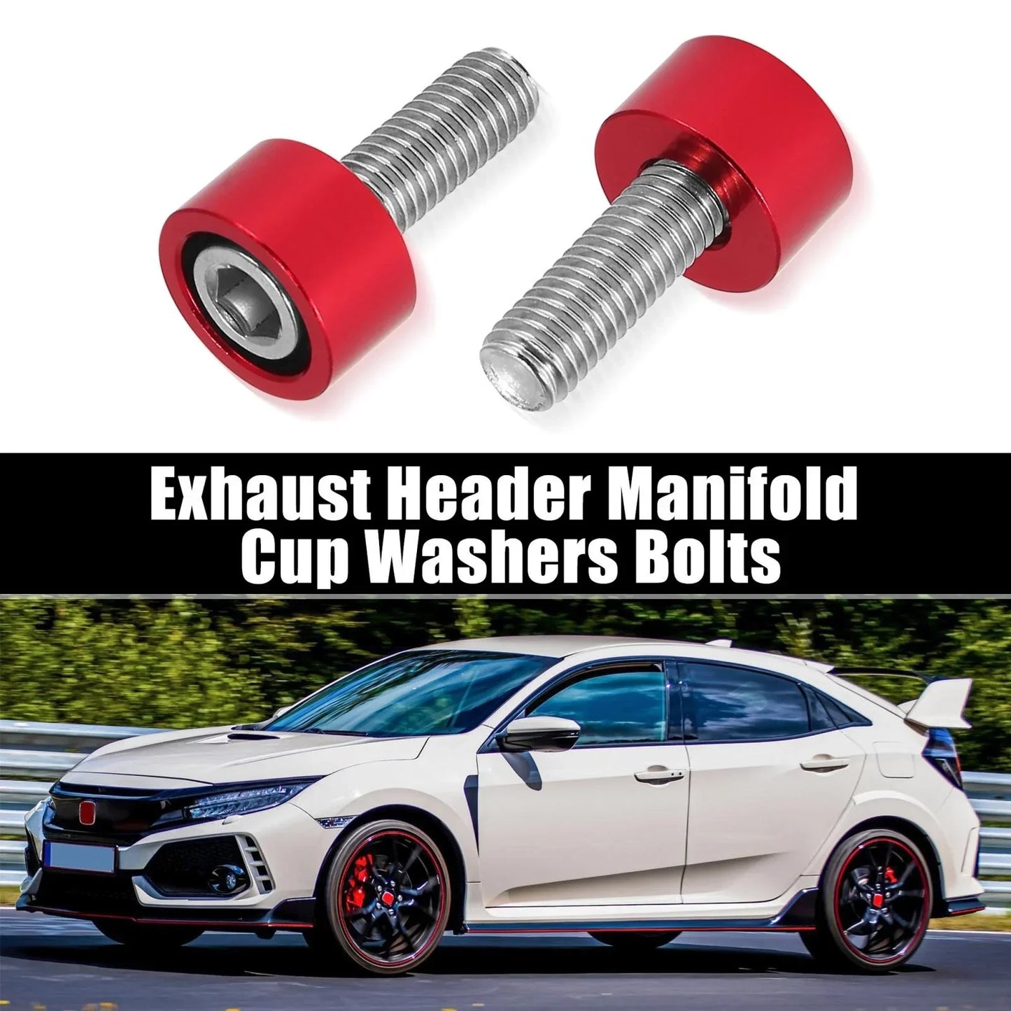 9 x M8x1.25 Exhaust Header Manifold Cup Washers for Honda Acura