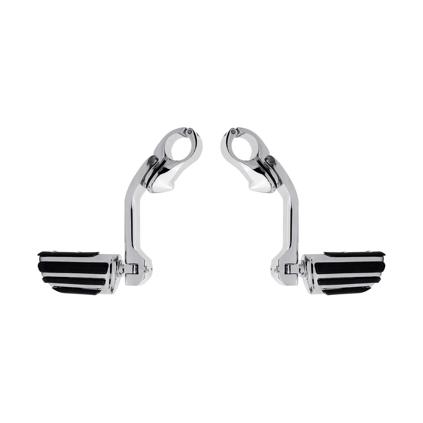 1 1/4" Long Angled Mount Highway Foot Pegs for Harley Touring Softail Sportster