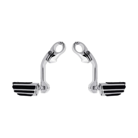 1 1/4" Long Angled Mount Highway Foot Pegs for Harley Touring Softail Sportster