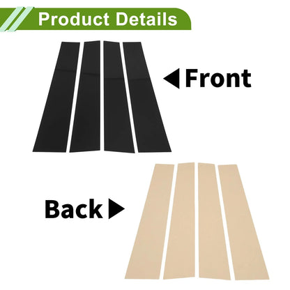 4 x Pillar Window Trim for Dodge Ram (2019-2023) - Black Finish