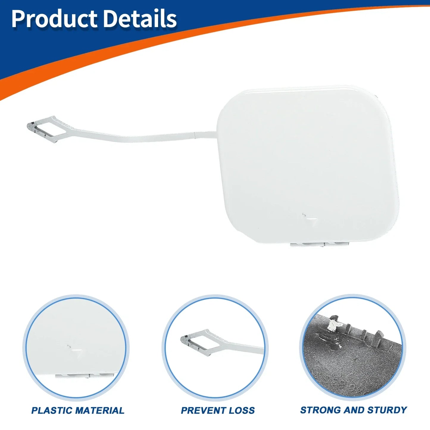 Rear Tow Hook Cover for Mercedes-Benz B-Class (2012-2019) - White