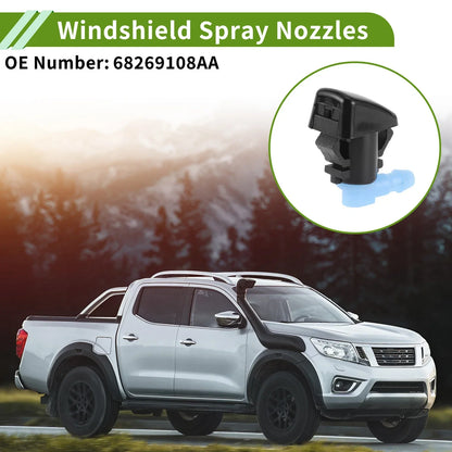 Windshield Washer Nozzle Kit w/ Hose Connector for Dodge (2011-2019)