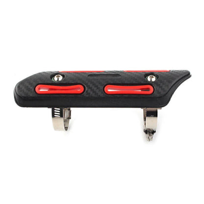 Exhaust Muffler Pipe Heat Shield Cover for Motor - Red Anti-Scalding