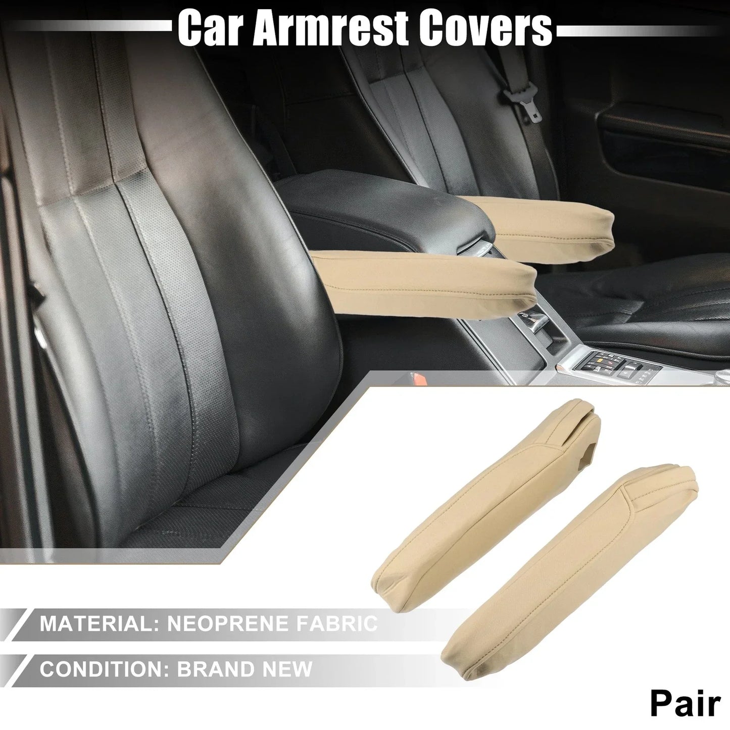 Car Armrest Covers for Honda Odyssey (Light Brown)