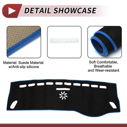 Dashboard Cover Mat for Mercedes CLA 2013-2019 Sun Protector Pad Black Blue
