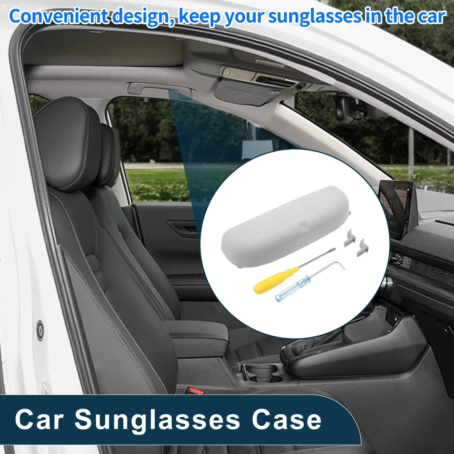 Sunglasses Case for Porsche Cayenne Eyeglasses Holder Storage Box Suede Grey