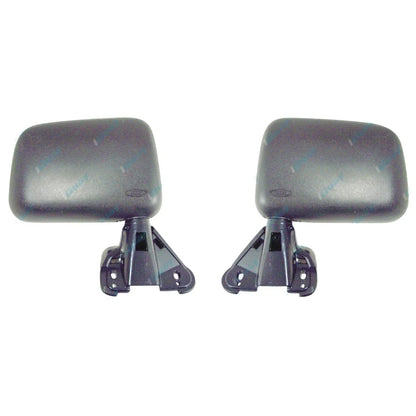 LH+RH Black Manual Door Mirrors Pair for Toyota Hilux 1983-2004 Left Right L+R