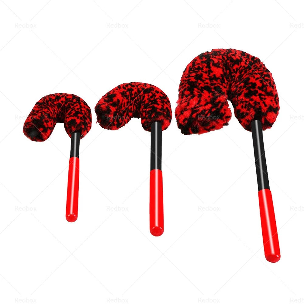 3 x Wheel Woolies Luxury Super Plush Alloy Wheel Cleaning Brushes
