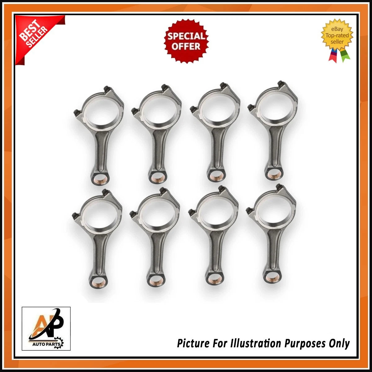 Connecting Rod Set Replacement for Land Rover 4.4 TDV8 SDV8 (2012–2017)
