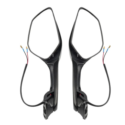 Motorcycle Rear View Mirrors w/ Turn Signals for Kawasaki Ninja ZX10R (2016-2023)
