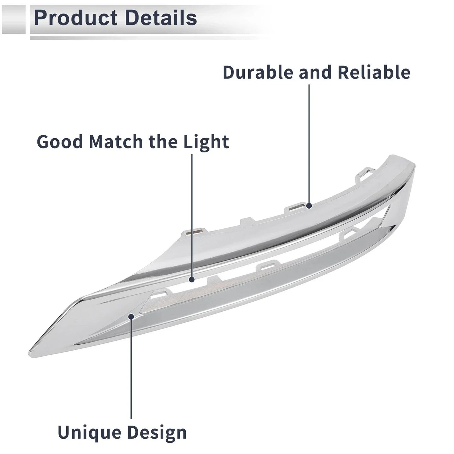 Front Right Fog Light Grill for Mercedes Benz GLK (2014-2016)