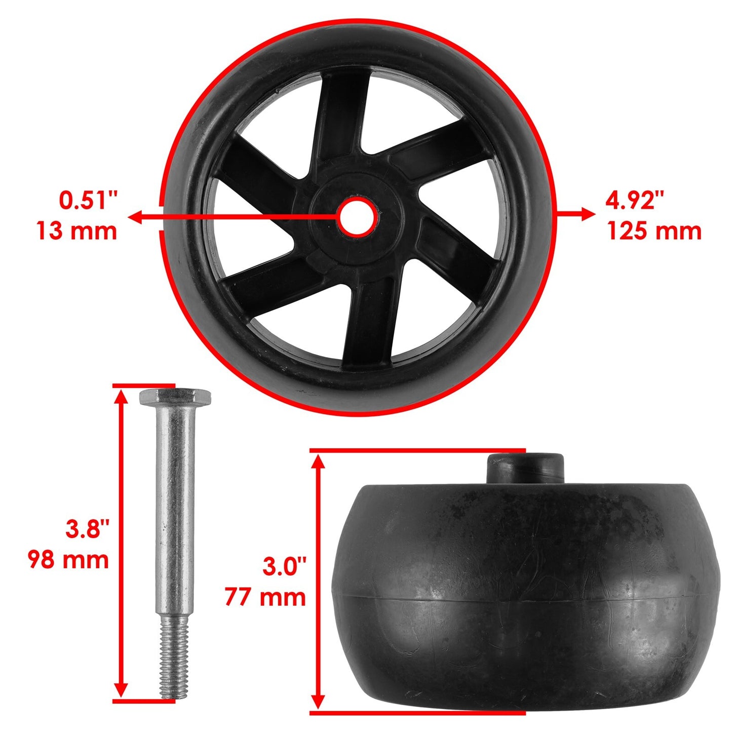 Deck Gauge Wheel Bracket Kit for Husqvarna LT16542 LT18542 (2006–2016)