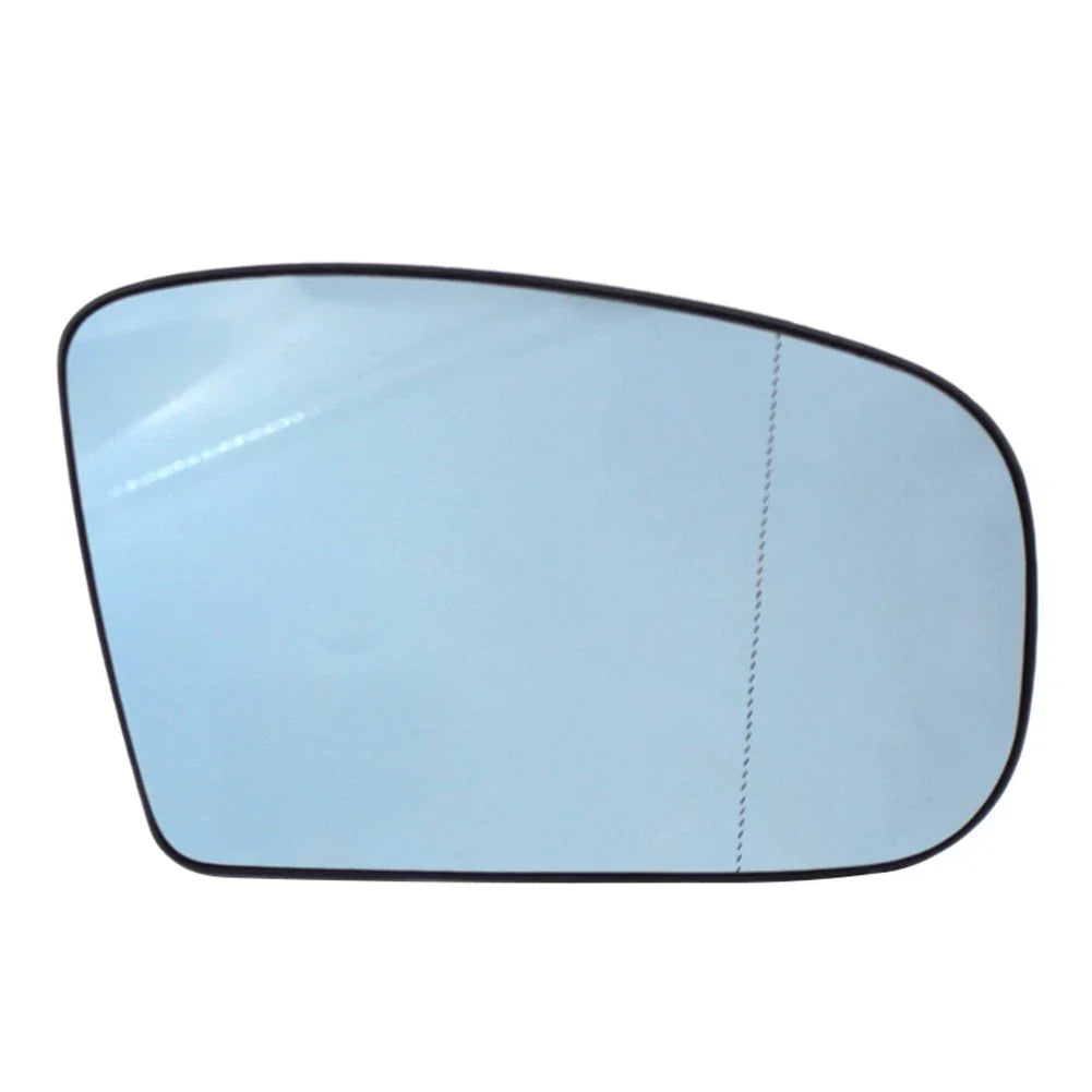 Heated Side Mirror Glass with Plate for Benz S CL Class W220 W215 Right Blue