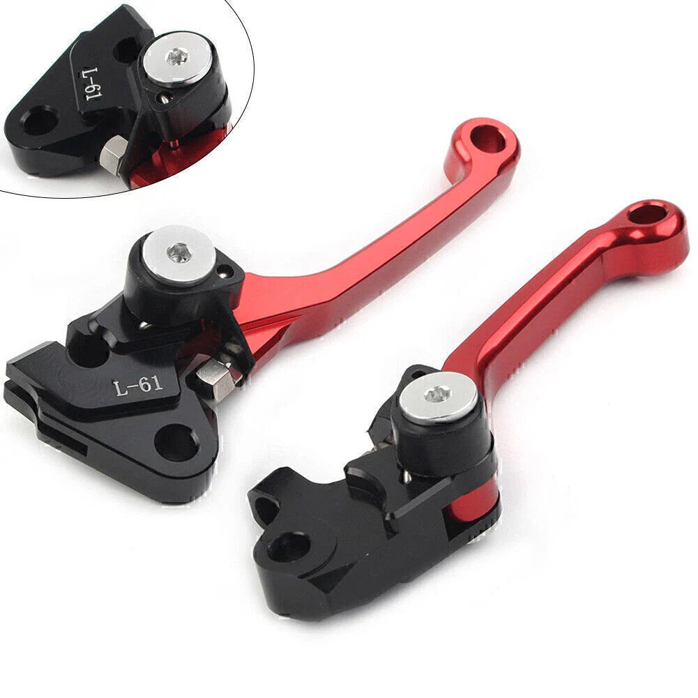 Red Pivot Brake Clutch Levers for KAWASAKI KX250F KX450F (2004-2023)