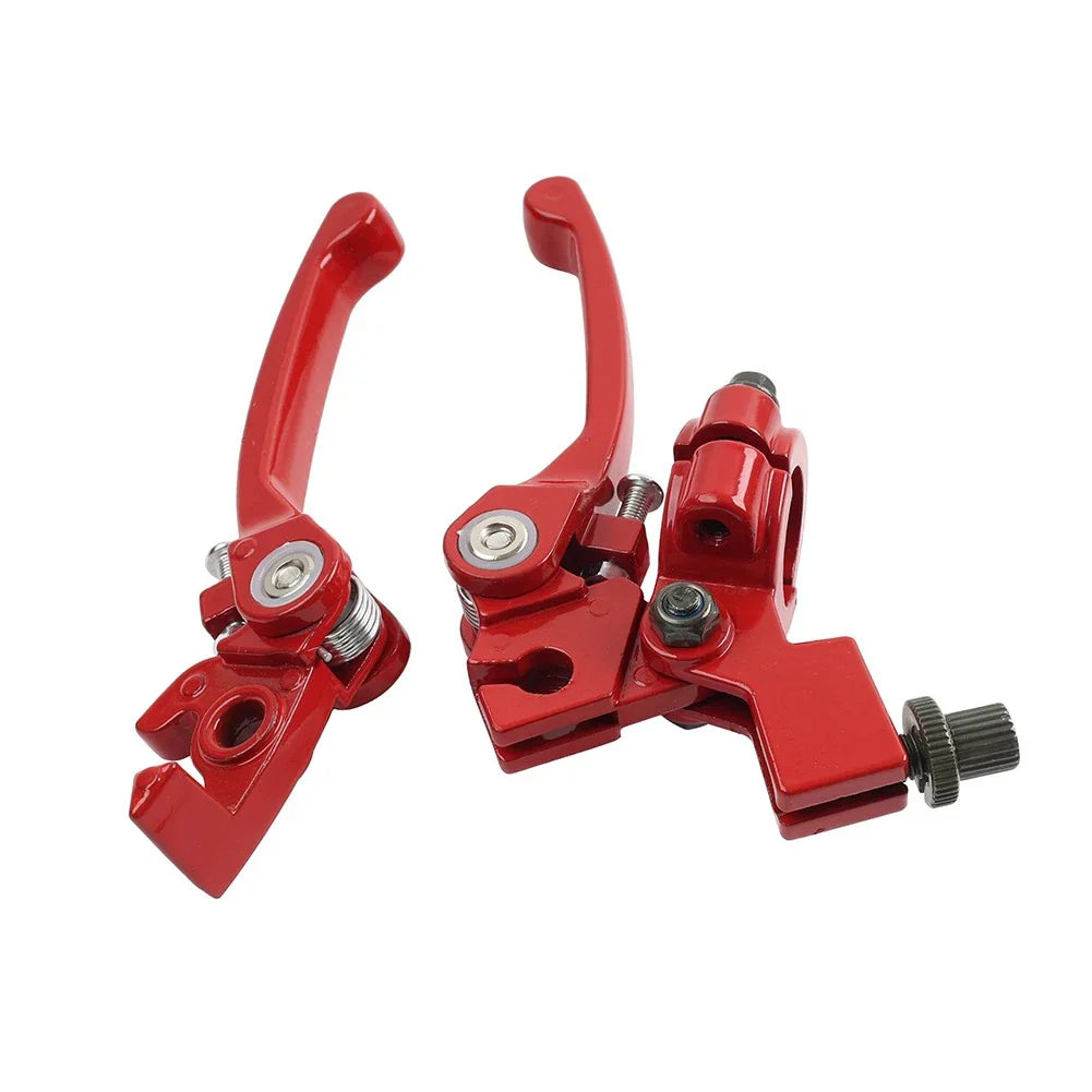 Brake Clutch Levers Red 22mm for Dirt Bike 50cc 125cc