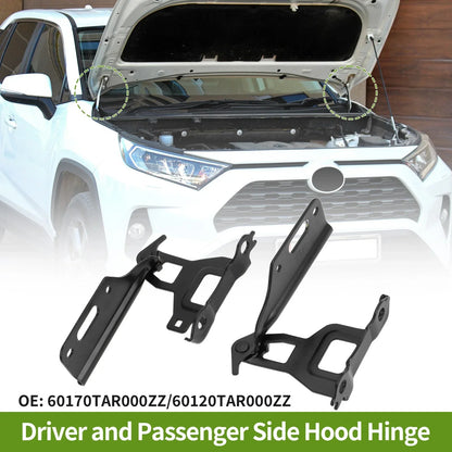 Hood Hinges for Honda Fit 2015-2020 Front Bonnet Bracket 2 x Covers