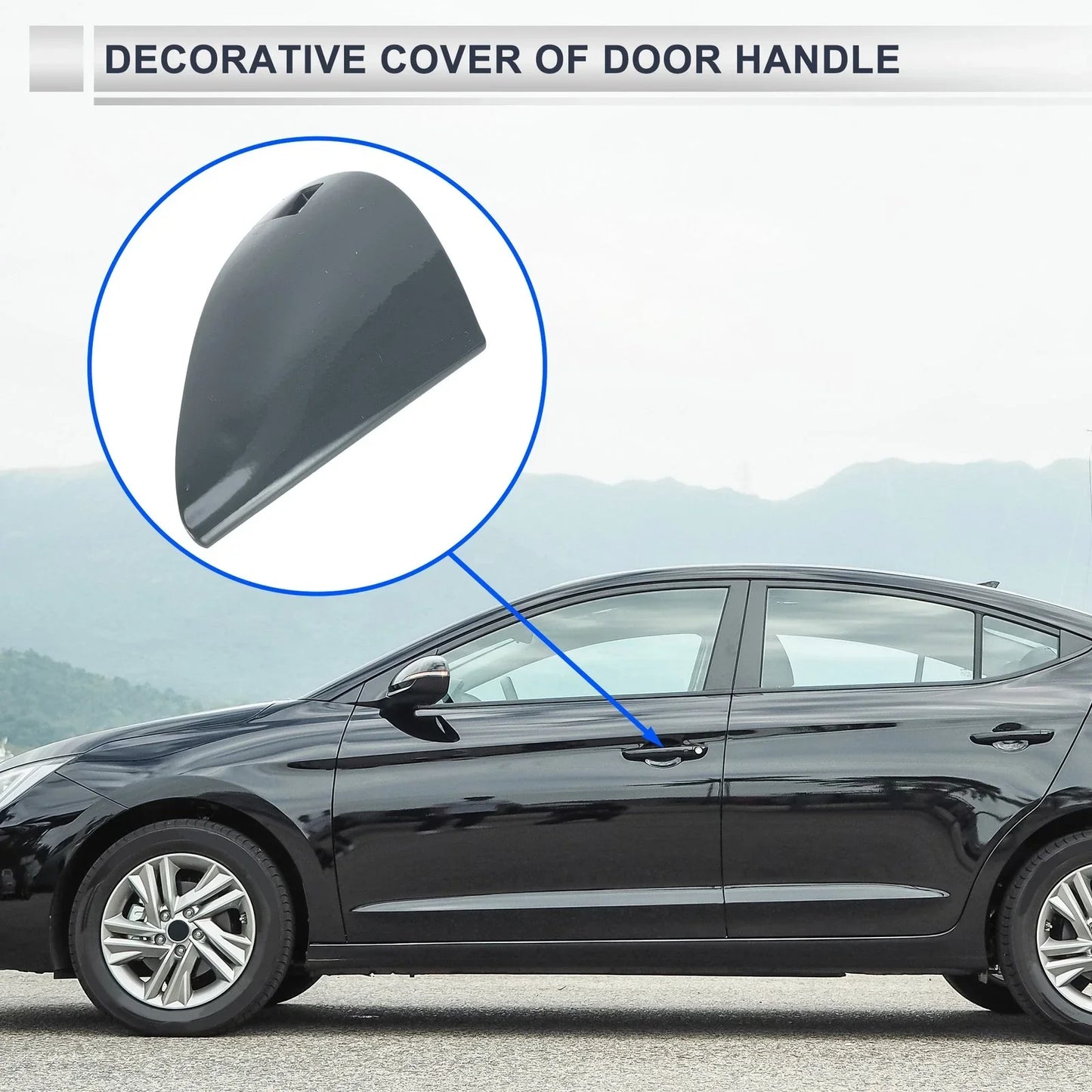Front Left Door Handle Cover for Hyundai Elantra MK7 (2020-2023) Gray