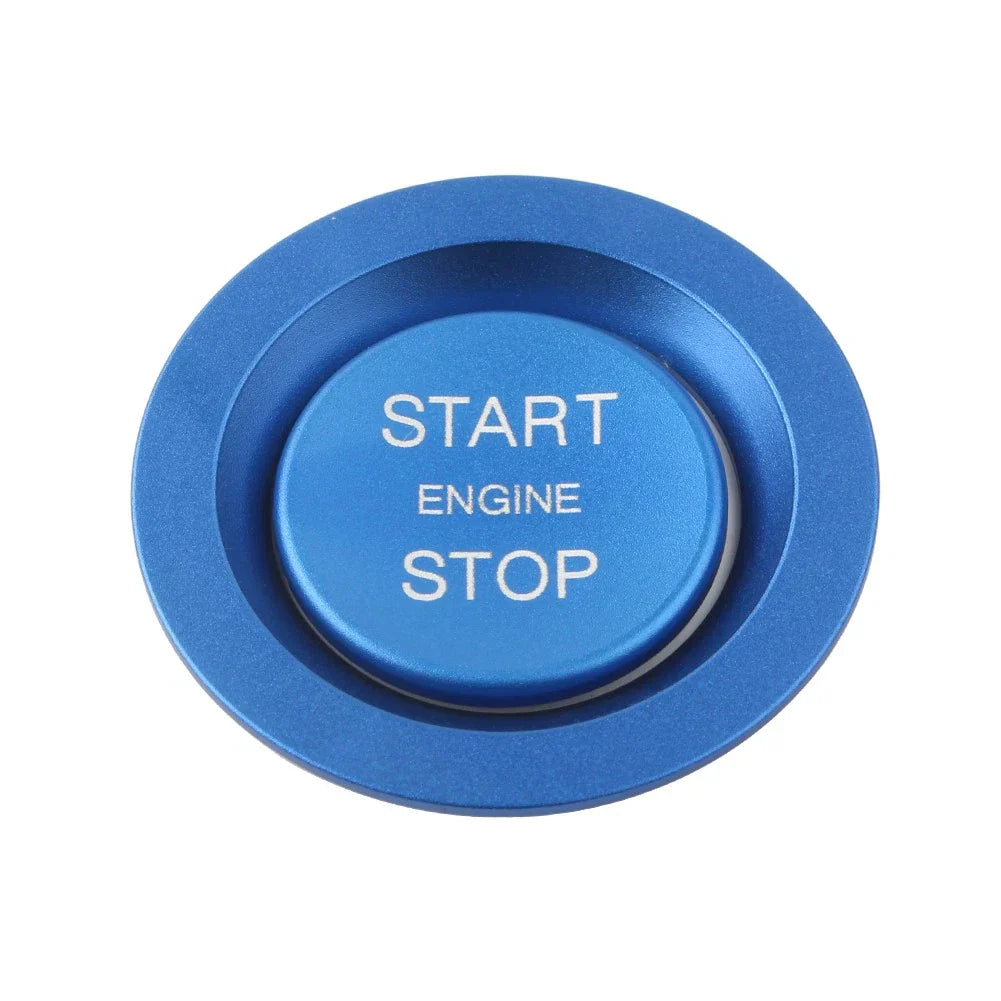 Blue Engine Start Button Decorative Ring Cover for Range Rover Jaguar