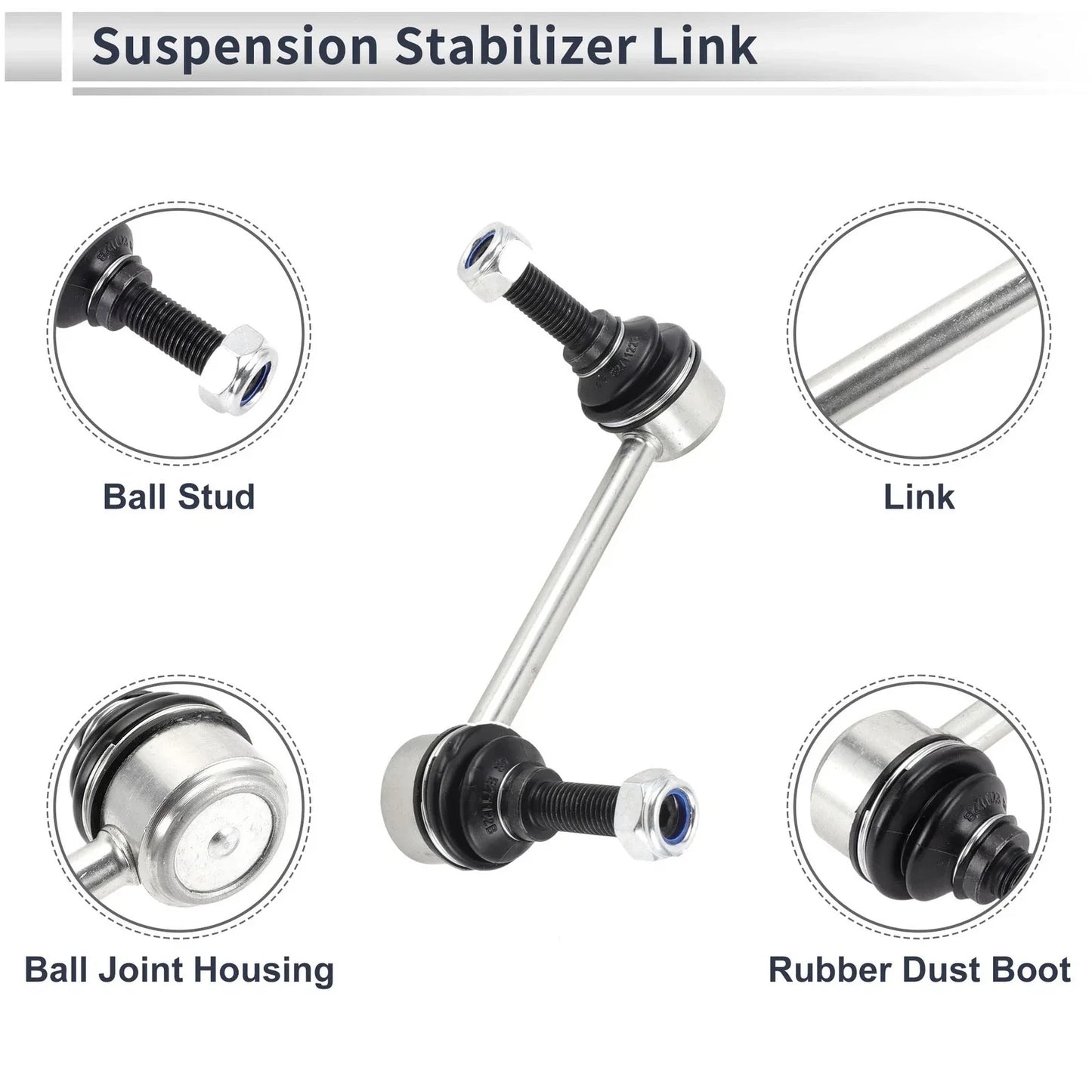 Front Stabilizer Bar Links 2 x Pcs Bushing for Jeep Grand Cherokee (1999-2004)