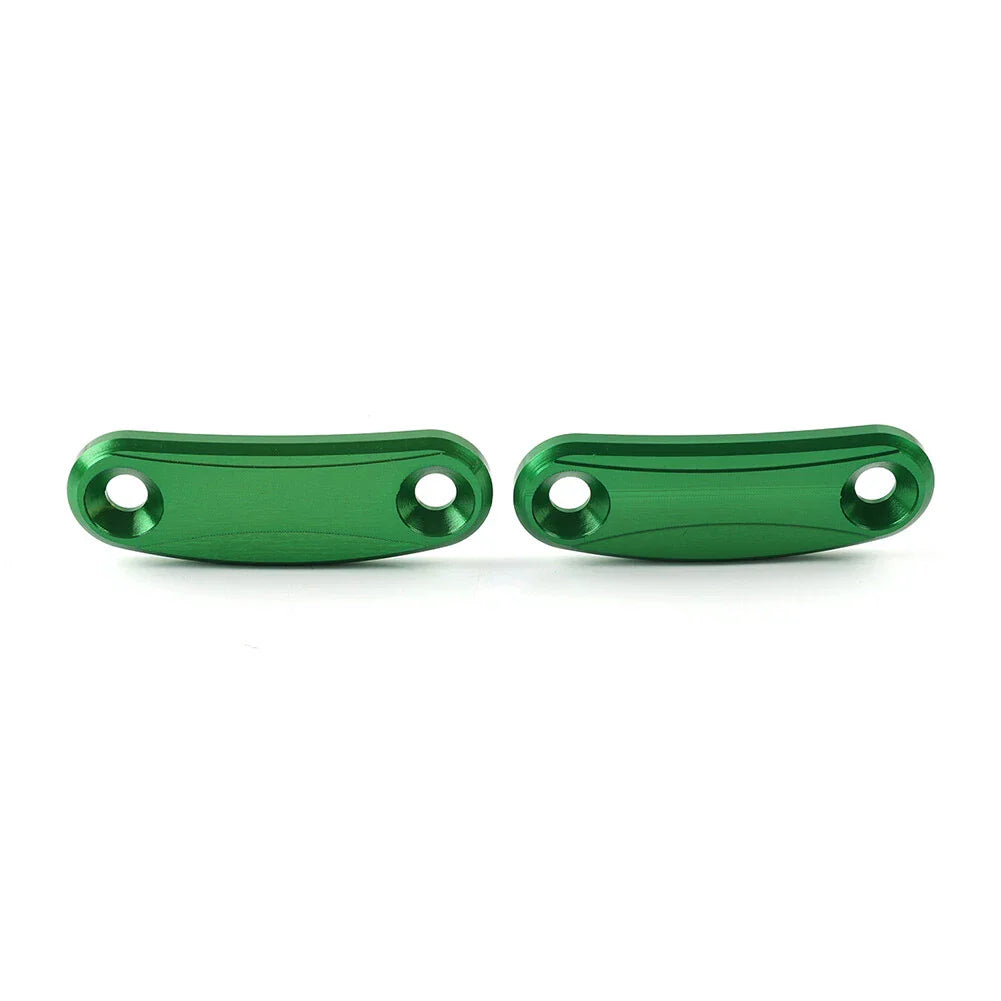 Green Mirror Block Off Base Plates for Kawasaki ZX-10R (2011-2015)