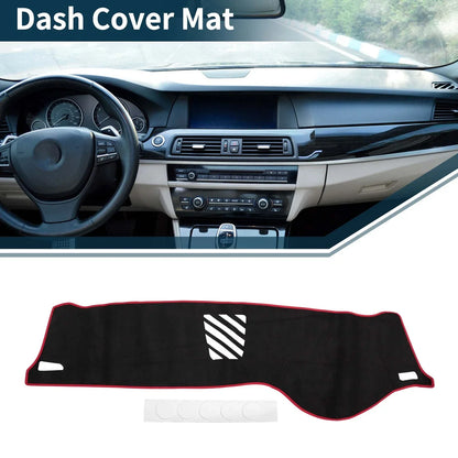 Dashboard Dash Cover Mat for BMW 5 Series F10/F11 (2010 - 2017) Black Red
