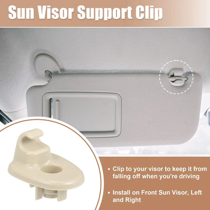 2 x Beige Sun Visor Support Clip for Jeep (No.1AR26BD1AA, 1AR26DW1AA)
