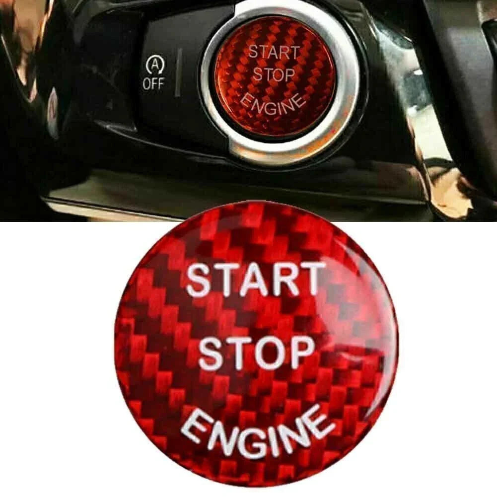 Keyless Start Button Cover Carbon Fiber Red for BMW F-Chassis (1-6)