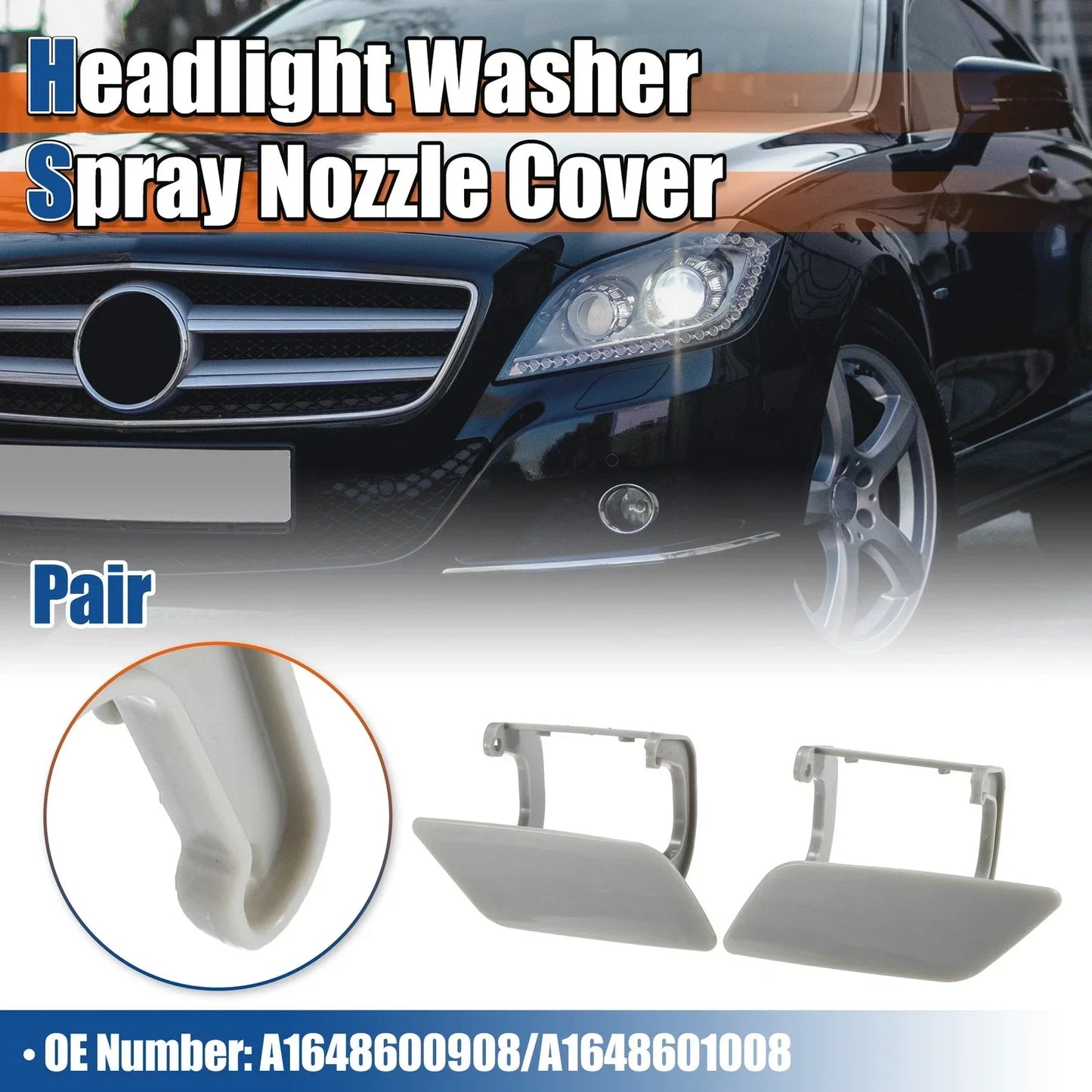 Front Left Headlight Washer Spray Nozzle for Mercedes (A-Class 2005-2012)