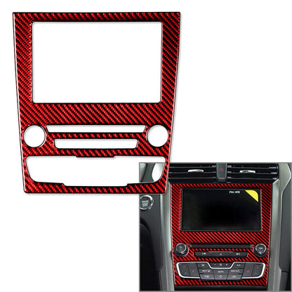 Carbon Fiber Red GPS Navigation Panel Cover Trim for Ford Fusion Mondeo (2013-2019)