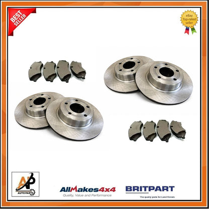Drilled Brake Pad and Brake Disc Kit Replacement for Land Rover Discovery 2 TD5 (1998–2004)