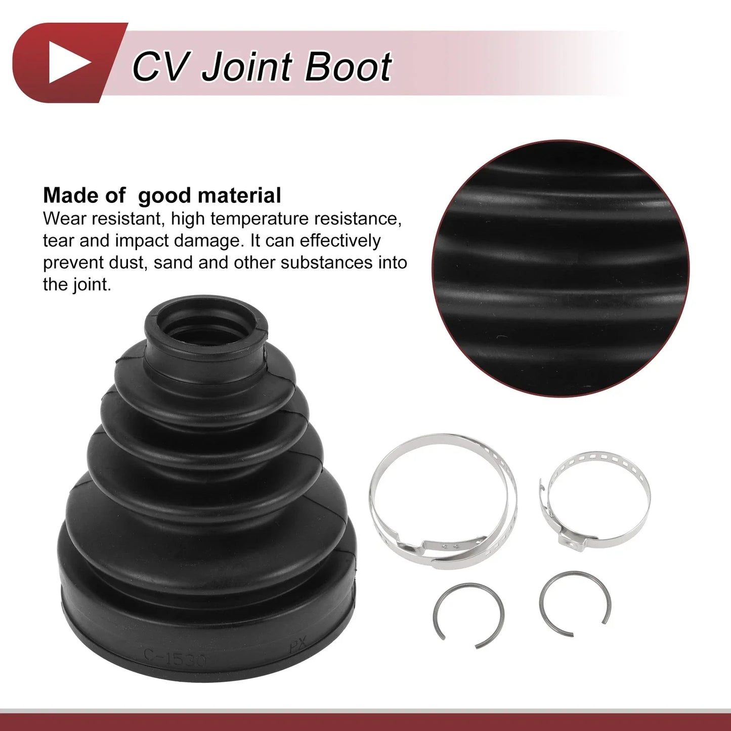 Inner CV Joint Boot Kit with Clamps for Toyota 4Runner (2024)