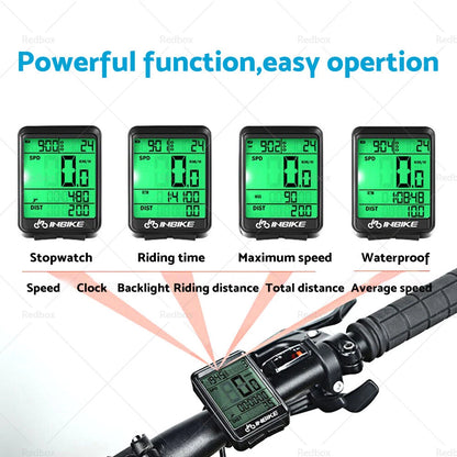 Wireless LCD Cycle Speedometer Odometer for Bike - Waterproof