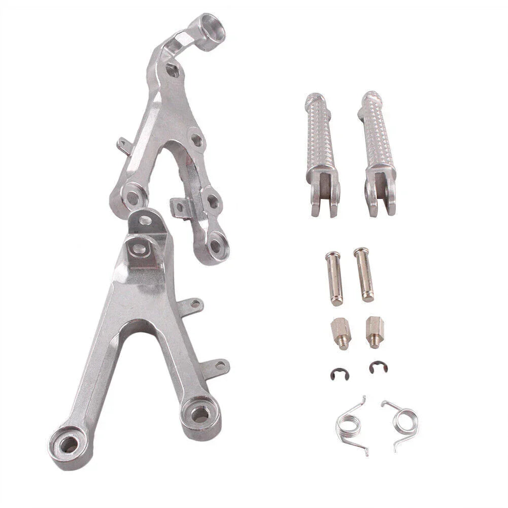 Front Footpegs Footrests Brackets Set for Yamaha YZF R6 (2006-2011)
