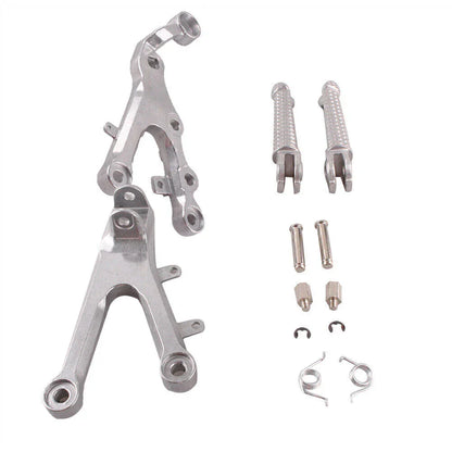Front Footpegs Footrests Brackets Set for Yamaha YZF R6 (2006-2011)