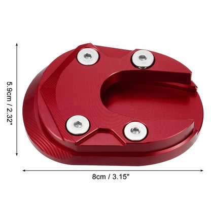 Motorcycle Kickstand Plate Pad for Honda 125 2013-2023 - Includes Wrench, Red