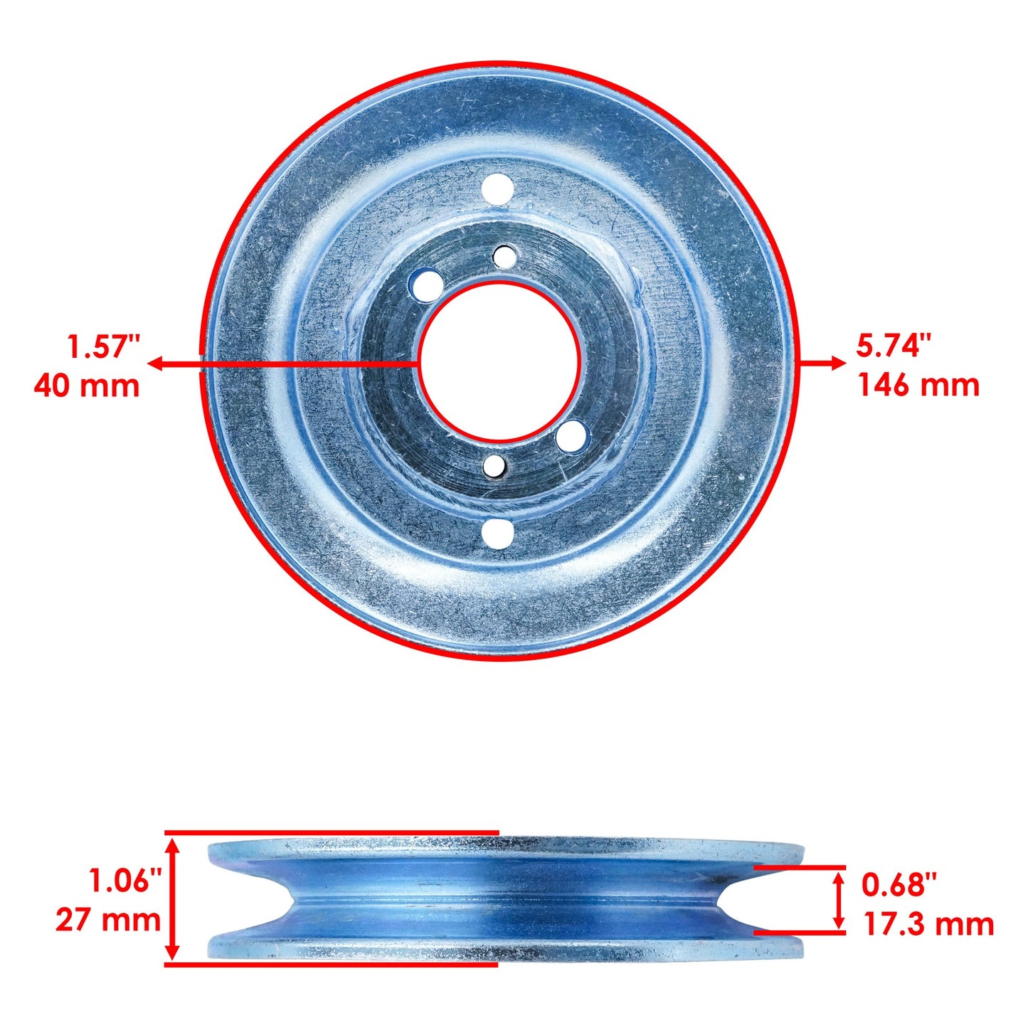 Deck Spindle Pulley Hub and Belt Kit for Scag V-Ride SVRII 52 (2023–2025)