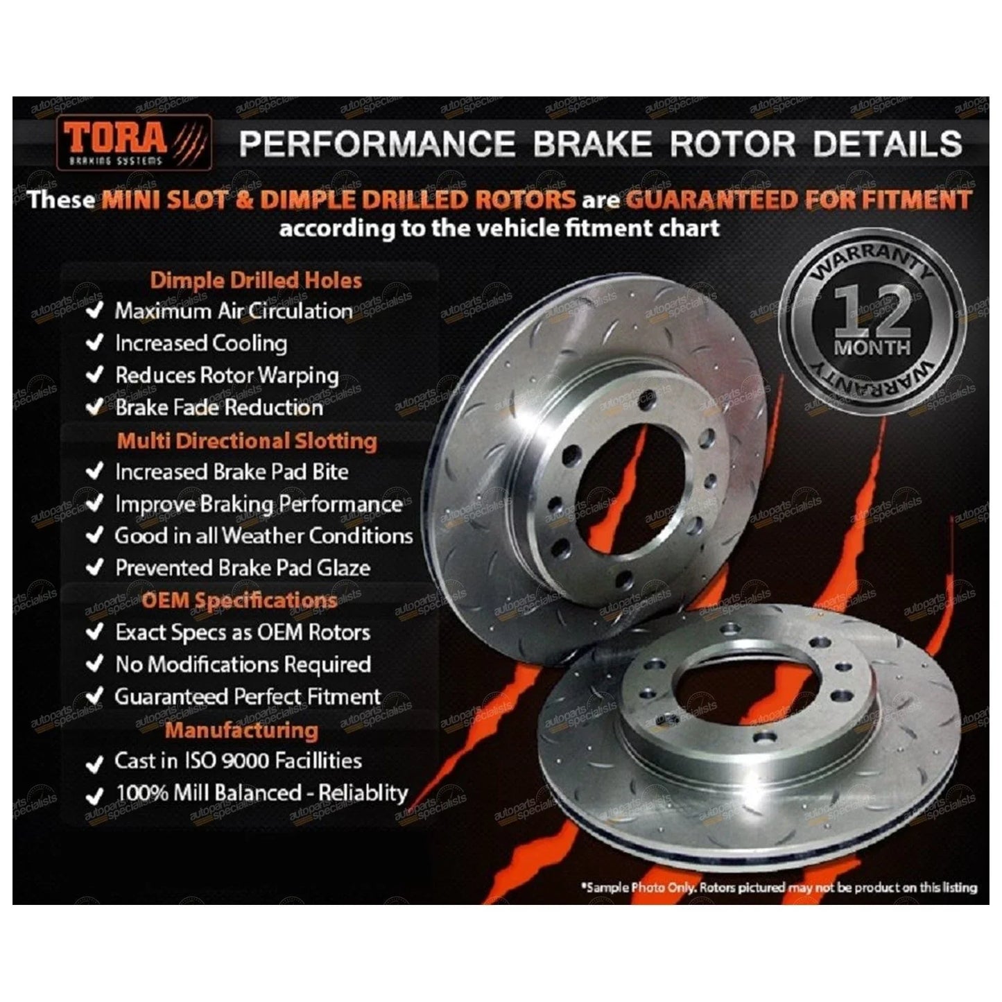 2 x Rear Disc Rotors + Brake Pads for Landcruiser VDJ76 VDJ78 VDJ79 (2007–2013)