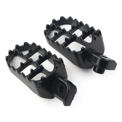 CNC Wide Foot Pegs Rear Set Pedals for Universal Motorcycle Bike Black