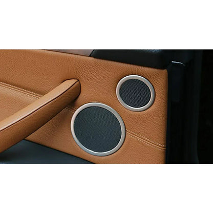 Silver Inner Door Speaker Ring Cover Trim Kit for BMW X6 E71 (2008-2014)