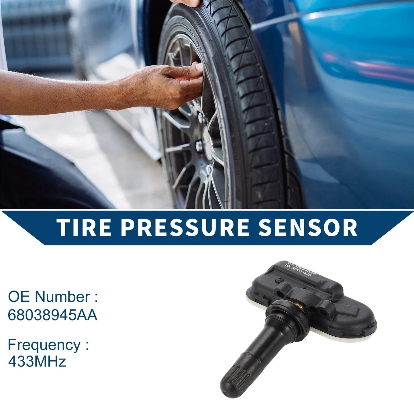 Tire Pressure Sensor 433MHz for Dodge Sprinter 2500 (2007-2009) 1 x Pc