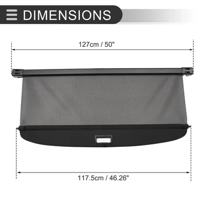 Retractable Cargo Cover for Dodge Durango 2011-2021 7 Seater Gloss Black