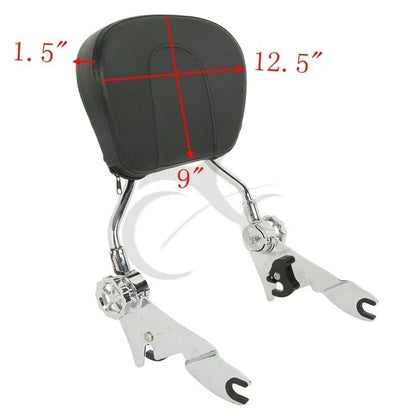 Sissy Bar Luggage Rack Backrest Docking Kit for Harley Touring (2014-2024)